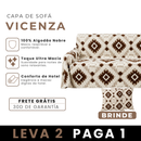 [LEVE 2 PAGUE 1] Capa de Sofá Vicenza em Algodão com Saias Laterais + 2 Almofadas Inclusas